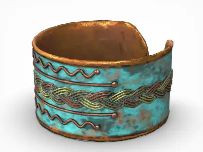 Gold jewelry Low-poly 3D model