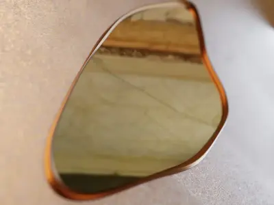 Organic Bronze Zen Mirror 3D model
