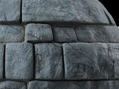 Stone Wall Materials 85- Decorative Slat Stone wall - Pbr  Texture