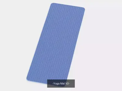 4 Yoga and Fitness Mats - Realistic Exercise Mattress Set 3D Model Pack