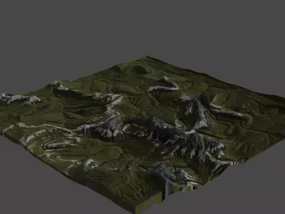 mountin mountain terrain Free 3D model