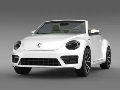 VW Beetle RLine Cabrio 2014 3D model