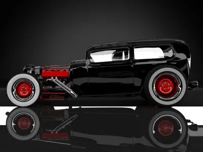 32 Classic Hot Rod Sedan 3D print model