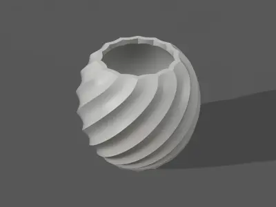 Potted Plant Decorative 3D Model 3D print model