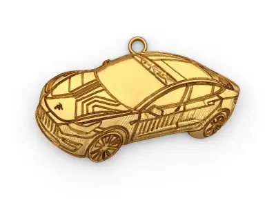 car pendant-04 printable jewelry 3D print model