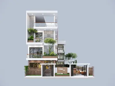 Coffee full sence - max 2016 - corona 3 3D model