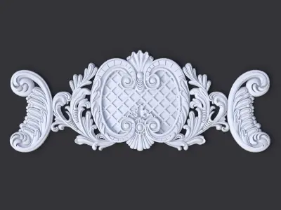 Central decor ornament for furniture 3D model 867