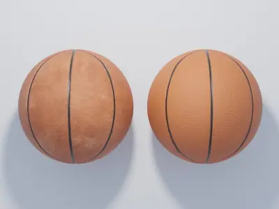 Basketball Dirty and Clean 8K and 4K Low-poly 3D model