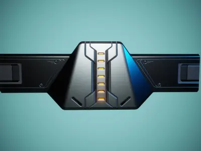 Sci-Fi Modular Piece PBR Free low-poly 3D model