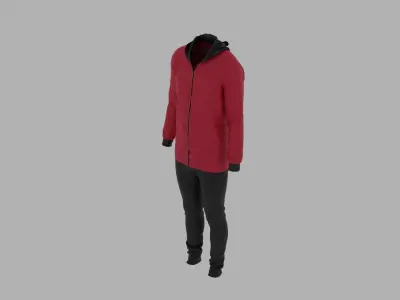 Sport Suit Low-poly 3D model 21