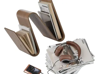 floor accessories with magazine holder 3D model