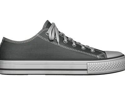 Converse Taylor All Star Shoes High Poly 3D model