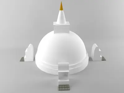 Pagoda 3D Modal Low-poly 3D model