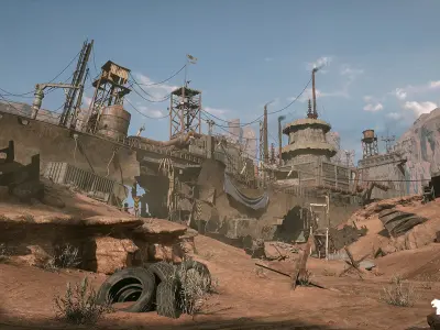 Post Apocalyptic MegaBundle Low-poly 3D model