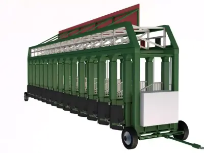 Horse Racing Starting 3D model