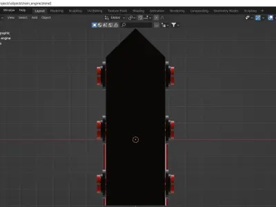 Toy train engine 3d model Low-poly 3D model