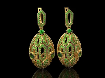 Serpents Bvlgari earrings 138  3D print model