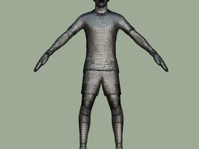 T-Pose Rigged Jordan Pickford England Euro 2024 3D model