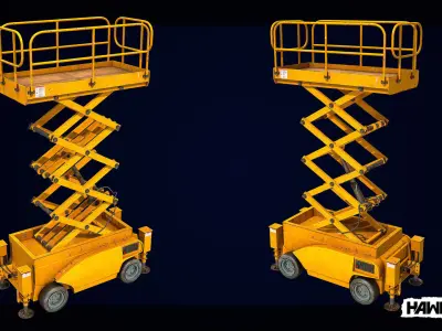 Haulotte Electric Scissor Lift Compact Low-poly 3D model