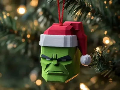 Hulk Christmas Tree Ornament 3D print model