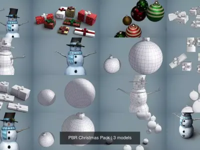PBR Christmas Pack 3D Model Collection