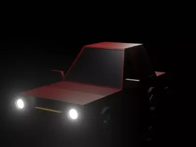 Car-Low poly car 3D model