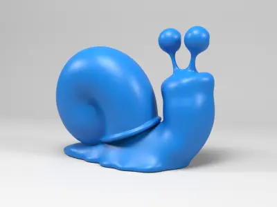 Funny snail 2 3D print model