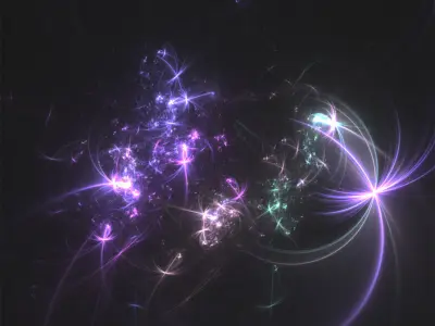 Fractal abstract lights background set 3D model