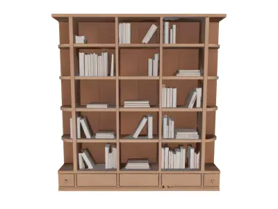 BOOKSHELF 3D model buy