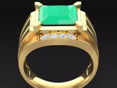 Luxury Men Rings Designs 6MR017 3D print model