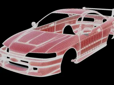 Mugen Zenki Integra Type R DC2 Low-poly 3D model