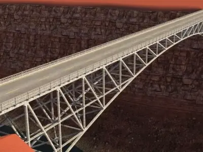 arched bridge 02 3D model