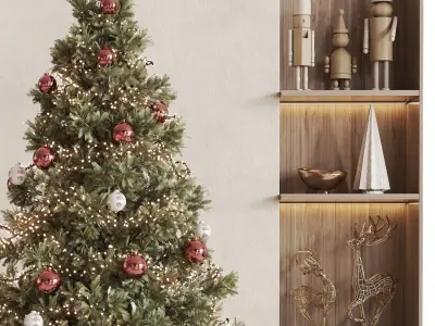Christmas Tree and Decoration Set 012 3D model