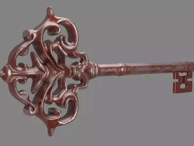 Ornamental key 3D Model 3D model