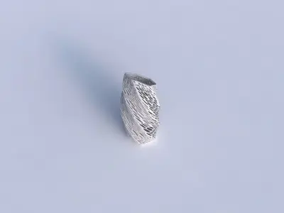 Vase twisted bent hexagon with dense twisted organic lattice 3D print model