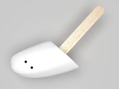 Ghost Banana Cake Pop 3D model