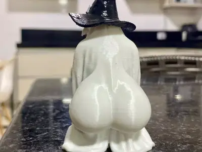 Screaming Twerking witch Ghost  Funny  Halloween 3D print model