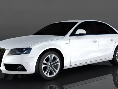 Audi S4  2009  Low-poly 3D model