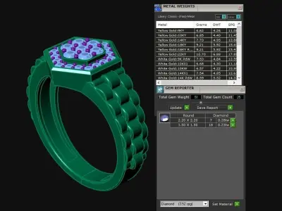 Diamond Jewelry Ring 3D print model