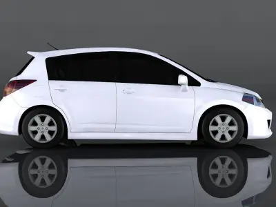 Nissan Versa Low-poly 3D model