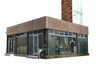 Boiler room Low-poly 3D model