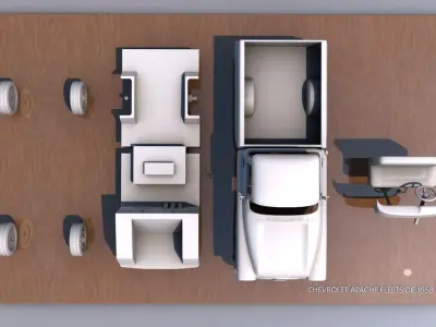 CHEVY APACHE FLEETSIDE 1958 3D print model