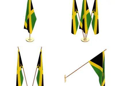 Jamaica Flag Pack 3D model