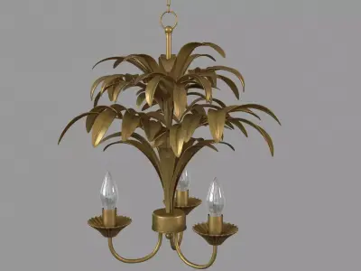 Lilly Pulitzer Polished Palm Tree Chandelier 3D model