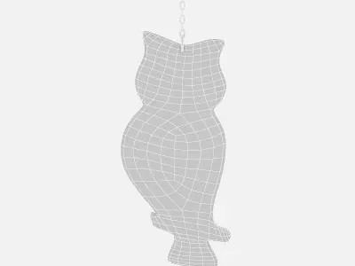 owl relief table Low-poly 3D model