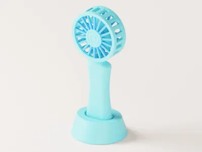 Portable Cooling Fan 3D Model Low-poly 3D model
