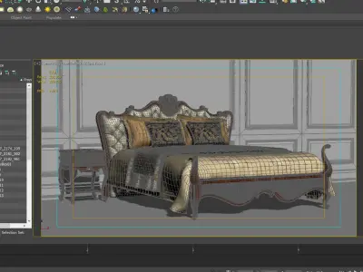 cabinet cabinet wardrobe sofa bed table bookshelve 3D model