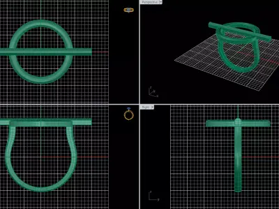 Minimal Abstract Ring 67 3D print model