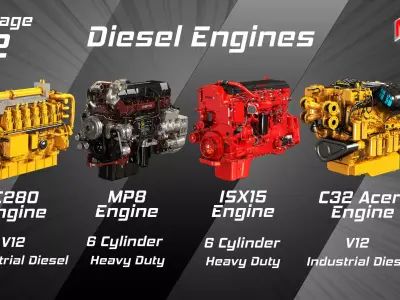 Engines Package - V2- Diesel Engines 3D Model Collection