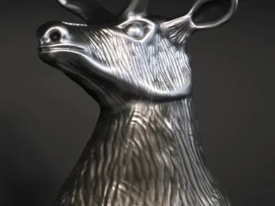 Handmade alcoholic whiskey or rum set 3D model